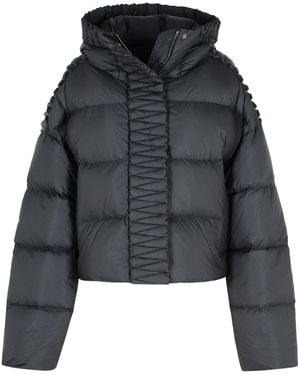 RAXXY Black Polyester mit Kapuze mit Kapuze -Down -Jacke - Schwarz