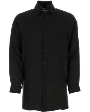 Yohji Yamamoto Schwarzes Cellulosehemd