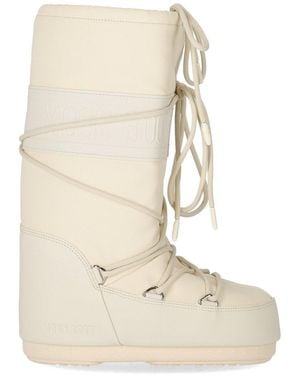 Moon Boot Icon Rubber Cream Snow Boot - Natural