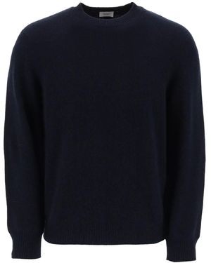 Agnona Crew-neck Jumper In Cashmere - Blue