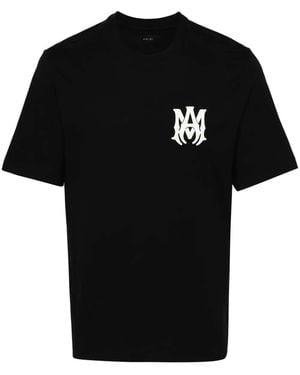 Amiri Monogram Print T-shirt - Zwart