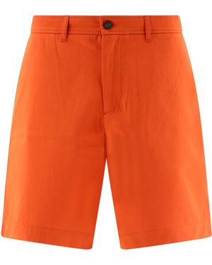 Maison Kitsuné Pantaloncini A Filo Di Maison Kitsuné - Arancione