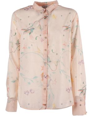forte_forte Camicia Regular Voile Stampa "Deliverance" - Pink