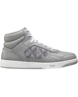 Dior B27 High Diamond Sneakers - Grey