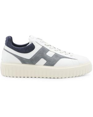 Hogan H Stripes Leather Trainers - White
