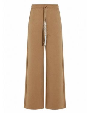 Max Mara Pantalone In Jersey - Naturel