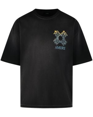 Amiri Rundhals-T-Shirt - Schwarz