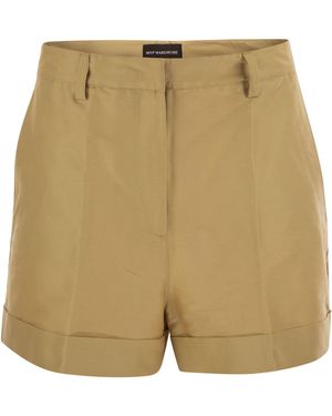 MVP WARDROBE MVP -Garderobe Baumwoll- und Seiden -Bermuda -Shorts - Natur