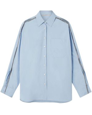 Stella McCartney Relaxed Fit Shirt With Cut-Out Shoulders And - Blau