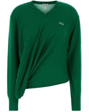 Loewe Draped Jumper - Green