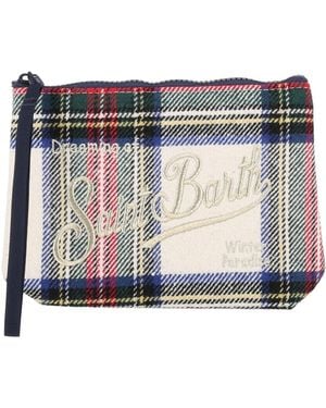 MC2 Saint Barth Aline Wool Tartan 10 Or Emb - Blue