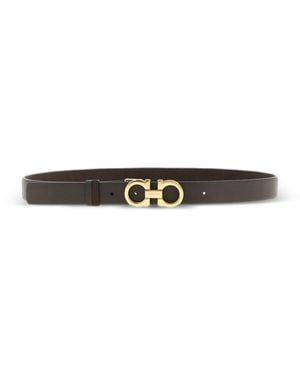 Ferragamo Leather Belt - White