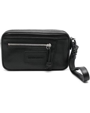Emporio Armani Lederen Beauty Case - Zwart