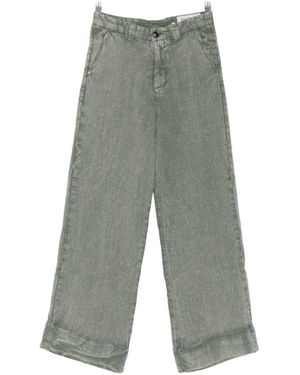 White Sand Weiße Sandleinenhose - Grau