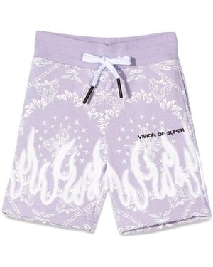 Vision Of Super Shorts Kids With Bandana Print - Blue