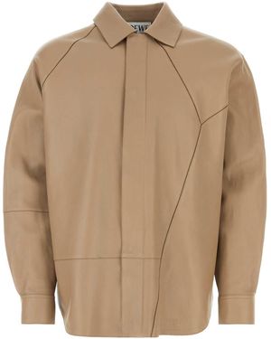 Loewe Dove Leather Shirt - Natural