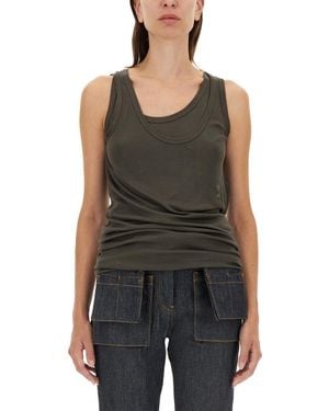 Helmut Lang Convertible Camisole Dress Top - Black