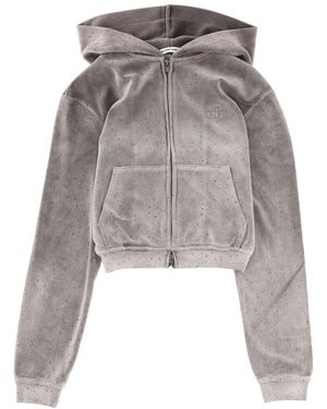 T By Alexander Wang Alexanderwang.T Sweatshirt With Logo - Gray