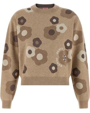 KENZO Hana Dots Sweaters And Cardigans - Natural