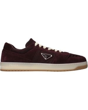 Prada Downtown Trainers Nylon/Bordeaux - Brown