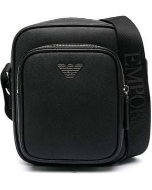 Emporio Armani Messengertas Met Logoplakkaat - Zwart
