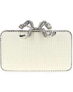 Self-Portrait Autorretrato 'Pearl Box' Clutch - Blanco