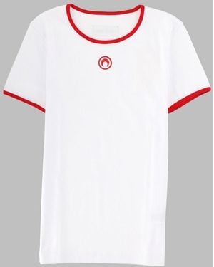 Marine Serre T-Shirt Con Logo - White