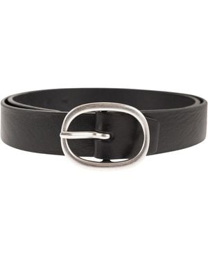 Alberto Luti Classic Full Grain Leather Belt - Black