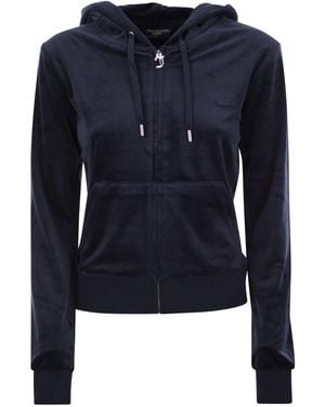 Juicy Couture Cotton Velvet Hoodie - Blue