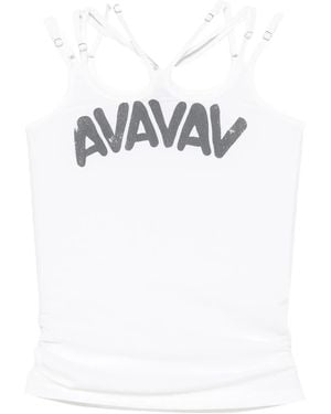 AVAVAV Tova Multi Strap Top Printed Av Logo - White