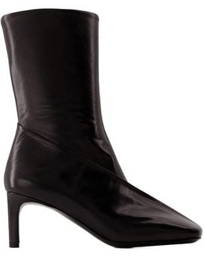 Jil Sander Knöchelstiefel Jil Schleifer Leder schwarz