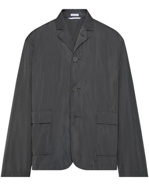 Thom Browne Packbar S/C mit Pattentaschen (27") mit Logodruck in Light Memory Tech - Grau