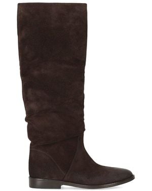 Strategia Dark Suede Boot - Brown