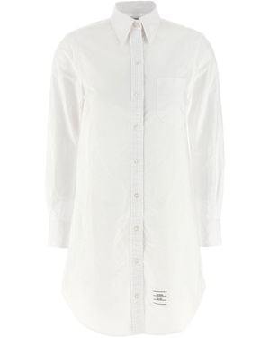Thom Browne Oxford Cotton Mini Shirt Dress - Weiß