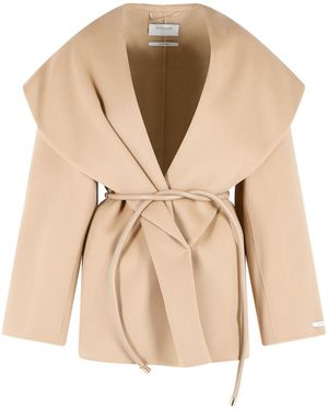 Sportmax 'Uguale' Virgin Wool Jacket - Natural