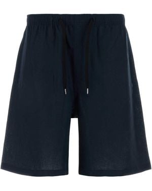 Cellar Door Linen Jago Bermuda Shorts - Blue