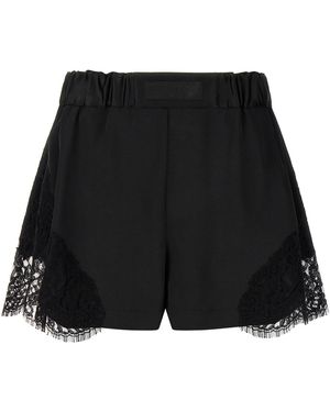 Versace Lace Insert Shorts - Black