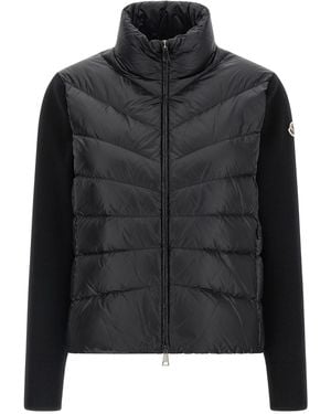 Moncler TRICOT SELEVE DOWN Jacke - Schwarz