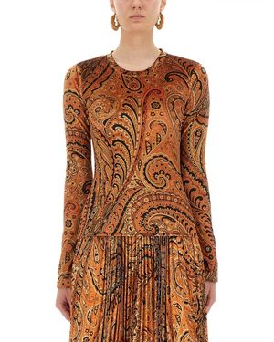 Etro Paisley Print Top - Braun