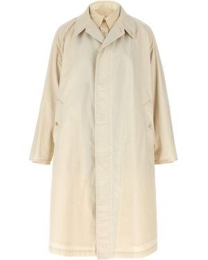 Maison Margiela Gelaagde Trench Jas - Naturel