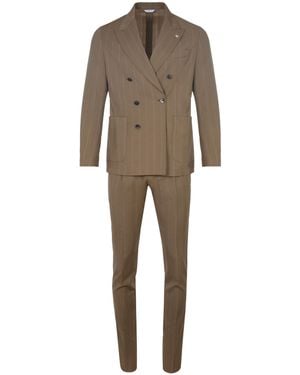 Manuel Ritz Suit Made Of Wool - Natural