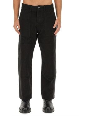 Marcelo Burlon Relaxed Fit Denim Trousers - Black