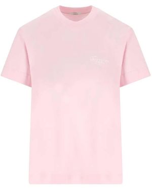 Givenchy Short-Sleeve Silk And Nylon Top - Pink