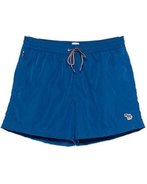 Paul Smith Zebra Logo Swim Shorts - Blue