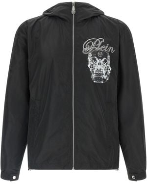 Philipp Plein Anorak "Glass Skull". - Schwarz