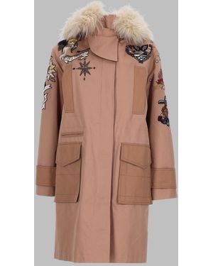 Valentino Mini Jacket With Metallic Accents - Brown