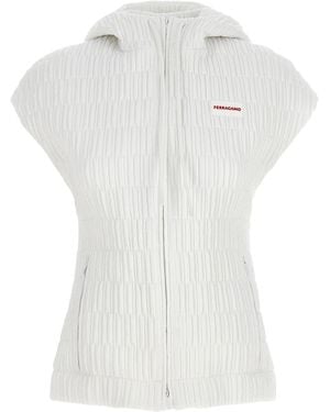 Ferragamo Vest Met Capuchon - Wit