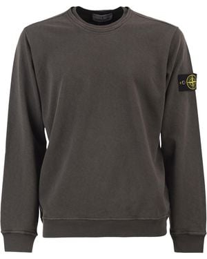 Stone Island Regular Fit Crew Neck Sweatshirt - Grey