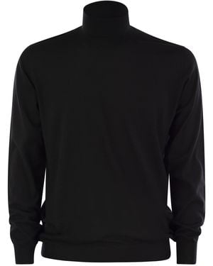 Fedeli Turtleneck Jumper - Black