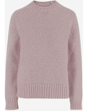 Jil Sander Wool Blend Crew Neck Jumper - Pink